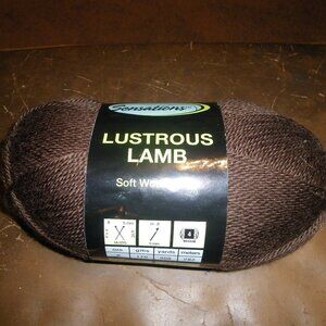 1 Skein Sensations Lustrous Lamb Yarn - Color Dark Brown - 308 yds.